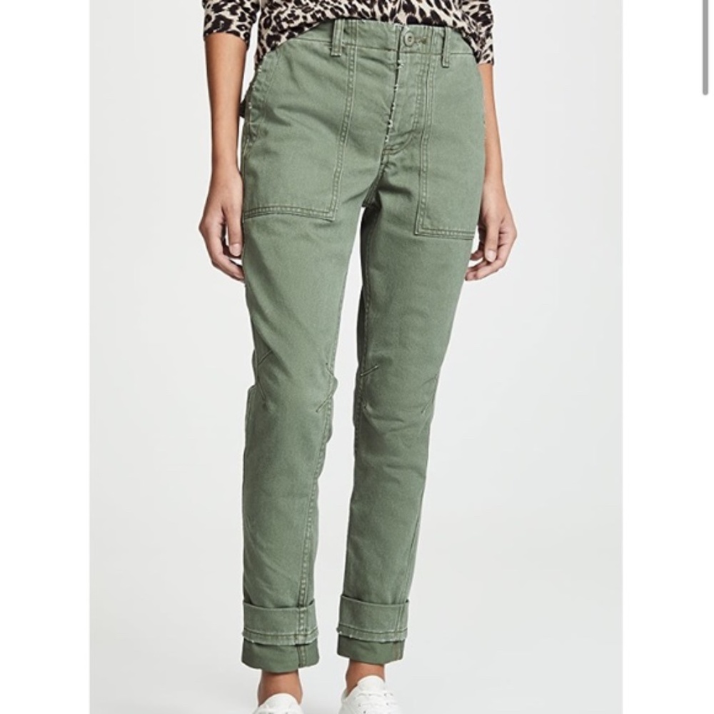 Le Superbe Casbah Green Button Fly Pants